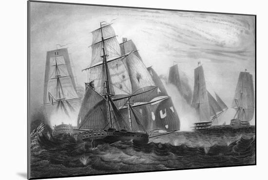 Intrepid Behaviour of Captain Charles Napier, 15 April 1809-George Greatbatch-Mounted Giclee Print