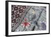 Intricate Batik Wax Resist Floral Pattern on Traditional Javanese Sarong-Annie Owen-Framed Photographic Print