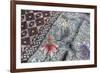 Intricate Batik Wax Resist Floral Pattern on Traditional Javanese Sarong-Annie Owen-Framed Photographic Print