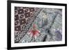 Intricate Batik Wax Resist Floral Pattern on Traditional Javanese Sarong-Annie Owen-Framed Photographic Print