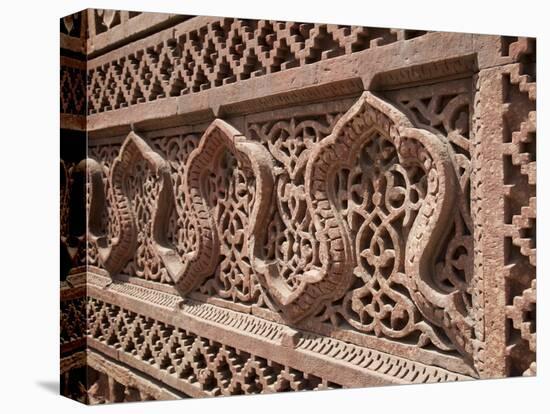 Intricate Carving, Qutb Complex, Delhi, India, Asia-Martin Child-Stretched Canvas