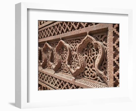 Intricate Carving, Qutb Complex, Delhi, India, Asia-Martin Child-Framed Photographic Print