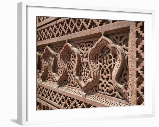 Intricate Carving, Qutb Complex, Delhi, India, Asia-Martin Child-Framed Photographic Print