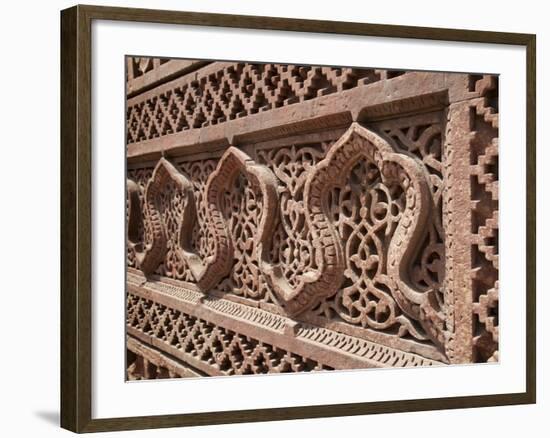 Intricate Carving, Qutb Complex, Delhi, India, Asia-Martin Child-Framed Photographic Print