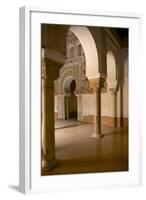 Intricate Islamic Design at Medersa Ben Youssef-Simon Montgomery-Framed Photographic Print