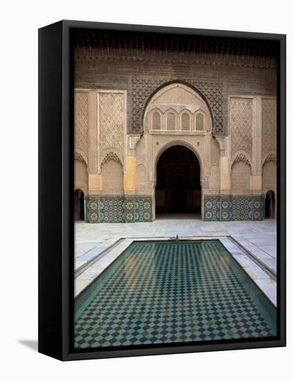 Intricate Islamic Design at Medersa Ben Youssef-Simon Montgomery-Framed Stretched Canvas