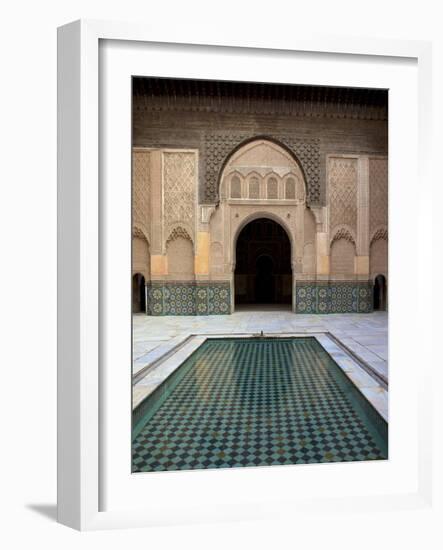 Intricate Islamic Design at Medersa Ben Youssef-Simon Montgomery-Framed Photographic Print