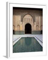 Intricate Islamic Design at Medersa Ben Youssef-Simon Montgomery-Framed Photographic Print