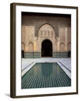 Intricate Islamic Design at Medersa Ben Youssef-Simon Montgomery-Framed Photographic Print