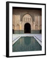 Intricate Islamic Design at Medersa Ben Youssef-Simon Montgomery-Framed Photographic Print