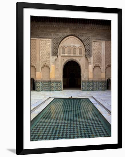 Intricate Islamic Design at Medersa Ben Youssef-Simon Montgomery-Framed Photographic Print