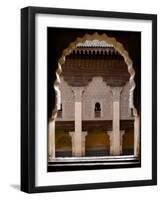 Intricate Islamic Design at Medersa Ben Youssef-Simon Montgomery-Framed Photographic Print