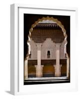 Intricate Islamic Design at Medersa Ben Youssef-Simon Montgomery-Framed Photographic Print