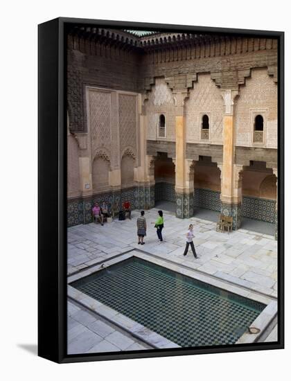 Intricate Islamic Design at Medersa Ben Youssef-Simon Montgomery-Framed Stretched Canvas