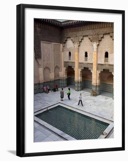 Intricate Islamic Design at Medersa Ben Youssef-Simon Montgomery-Framed Photographic Print