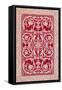 Intricate Pattern in Red and White-null-Framed Stretched Canvas