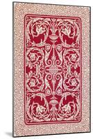 Intricate Pattern in Red and White-null-Mounted Art Print