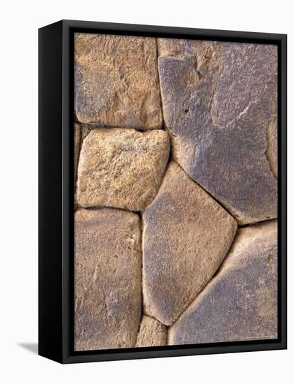 Intricate Rock Wall Detail, Ollantaytambo, Peru-Claudia Adams-Framed Stretched Canvas