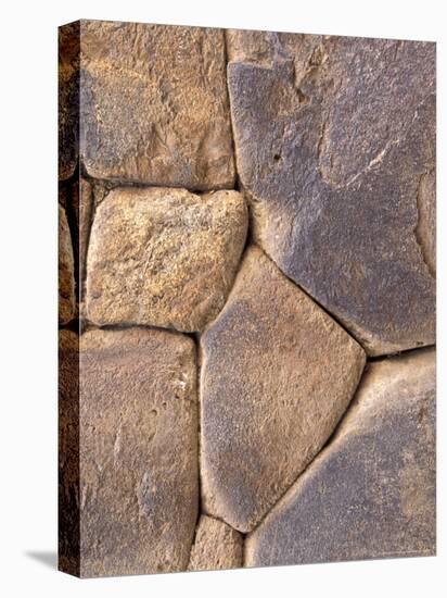 Intricate Rock Wall Detail, Ollantaytambo, Peru-Claudia Adams-Stretched Canvas