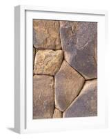 Intricate Rock Wall Detail, Ollantaytambo, Peru-Claudia Adams-Framed Photographic Print