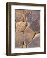 Intricate Rock Wall Detail, Ollantaytambo, Peru-Claudia Adams-Framed Photographic Print