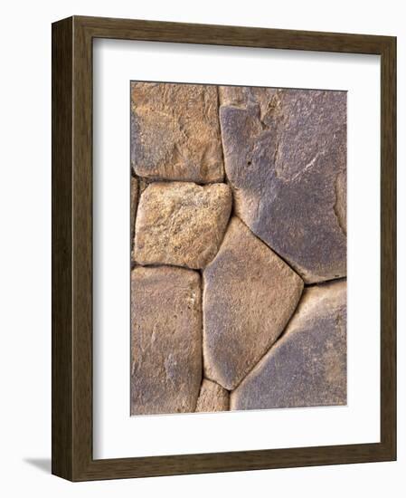 Intricate Rock Wall Detail, Ollantaytambo, Peru-Claudia Adams-Framed Photographic Print