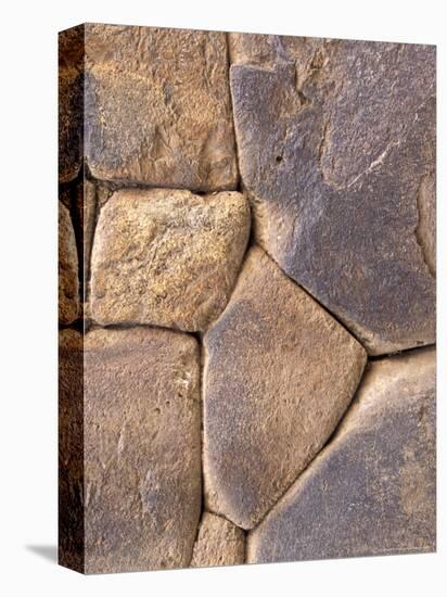 Intricate Rock Wall Detail, Ollantaytambo, Peru-Claudia Adams-Stretched Canvas