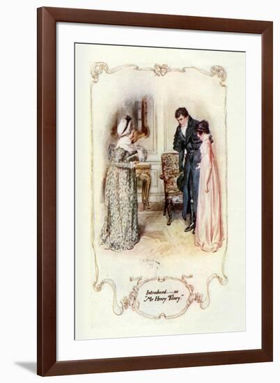 Introduced.....as Mr Henry Tilney, 1907-Charles Edmund Brock-Framed Giclee Print