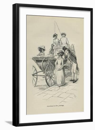Introduced to Mrs Jennings, 1896-Hugh Thomson-Framed Giclee Print