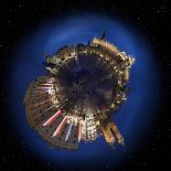 Krakow Old Town Main Market Square at Night, 360 Degree Miniplanet (Elements of This Image Furnishe-Ints-Mounted Photographic Print