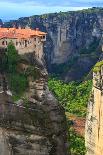 Tall Rock Pillars and the Holly Monastery of Varlaam, Meteora, Greece-Inu-Framed Photographic Print