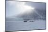 Inuit Hunter and His Dog Team Travelling on the Sea Ice, Greenland, Denmark, Polar Regions-Louise Murray-Mounted Photographic Print