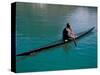 Inuit in Traditional Kayak, Greenland, Polar Regions-David Lomax-Stretched Canvas