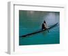 Inuit in Traditional Kayak, Greenland, Polar Regions-David Lomax-Framed Photographic Print