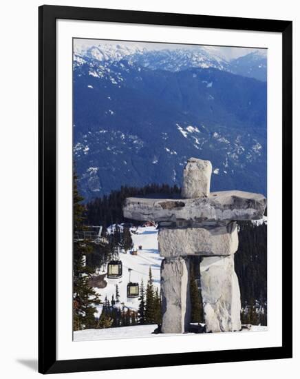 Inuit Inukshuk Stone Statue, Whistler Mountain Resort-Christian Kober-Framed Photographic Print