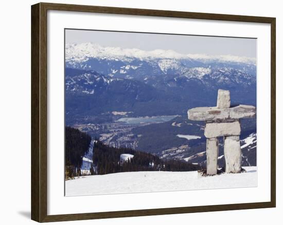 Inuit Inukshuk Stone Statue, Whistler Mountain Resort-Christian Kober-Framed Photographic Print