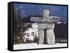 Inuit Inukshuk Stone Statue, Whistler Mountain Resort-Christian Kober-Framed Stretched Canvas