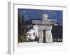 Inuit Inukshuk Stone Statue, Whistler Mountain Resort-Christian Kober-Framed Photographic Print