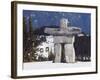 Inuit Inukshuk Stone Statue, Whistler Mountain Resort-Christian Kober-Framed Photographic Print