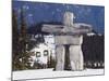 Inuit Inukshuk Stone Statue, Whistler Mountain Resort-Christian Kober-Mounted Photographic Print