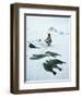 Inuit Man Fishing for Halibut, Greenland, Polar Regions-Jack Jackson-Framed Photographic Print