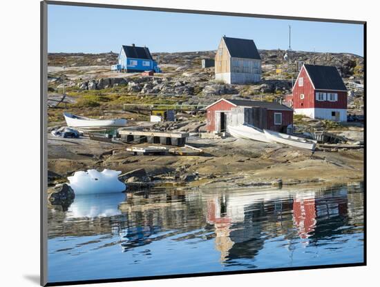 Inuit village Oqaatsut (once called Rodebay) located in Disko Bay. Greenland-Martin Zwick-Mounted Photographic Print