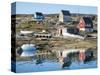 Inuit village Oqaatsut (once called Rodebay) located in Disko Bay. Greenland-Martin Zwick-Stretched Canvas