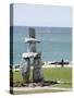 Inukshuk at Stanley Park, Vancouver, British Columbia, Canada, North America-Christian Kober-Stretched Canvas