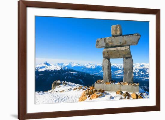 Inukshuk at Whistler Mountain-null-Framed Art Print