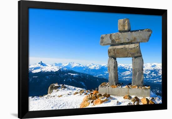 Inukshuk at Whistler Mountain-null-Framed Art Print