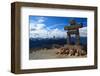 Inukshuk atop Mount Whistler-null-Framed Art Print