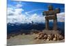 Inukshuk atop Mount Whistler-null-Mounted Art Print