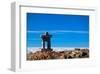 Inukshuk atop Mount Whistler-null-Framed Art Print