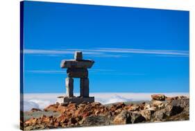 Inukshuk atop Mount Whistler-null-Stretched Canvas